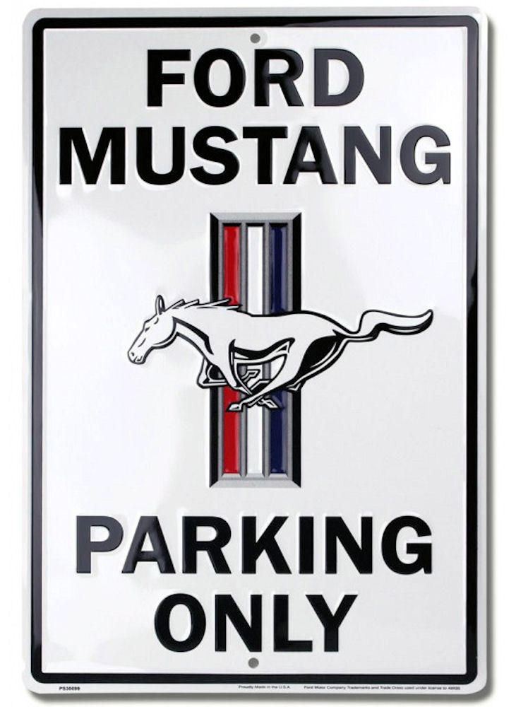 Ford Mustang Only Parking Metal Sign